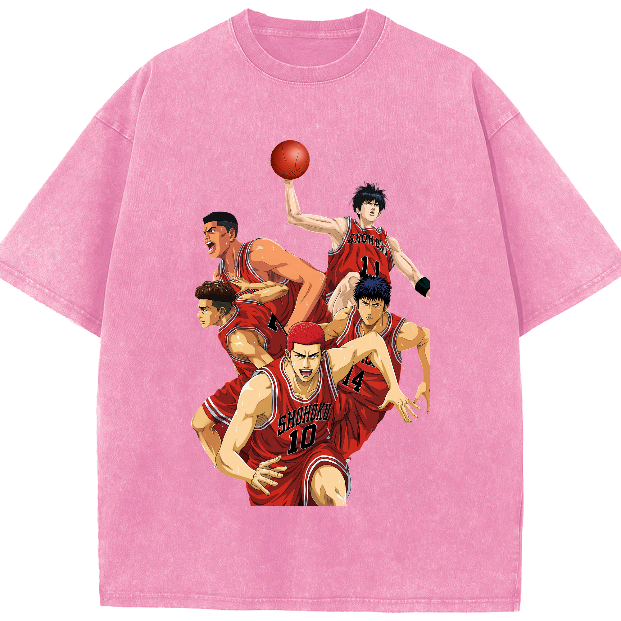 （画像用） SLAM DUNK／スラムダンク 綿100% ヴィンテージ風 半袖Tシャツ（フロントプリント）